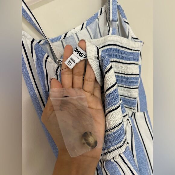 New Express Stripped Linen Dress - Picture 8 of 9